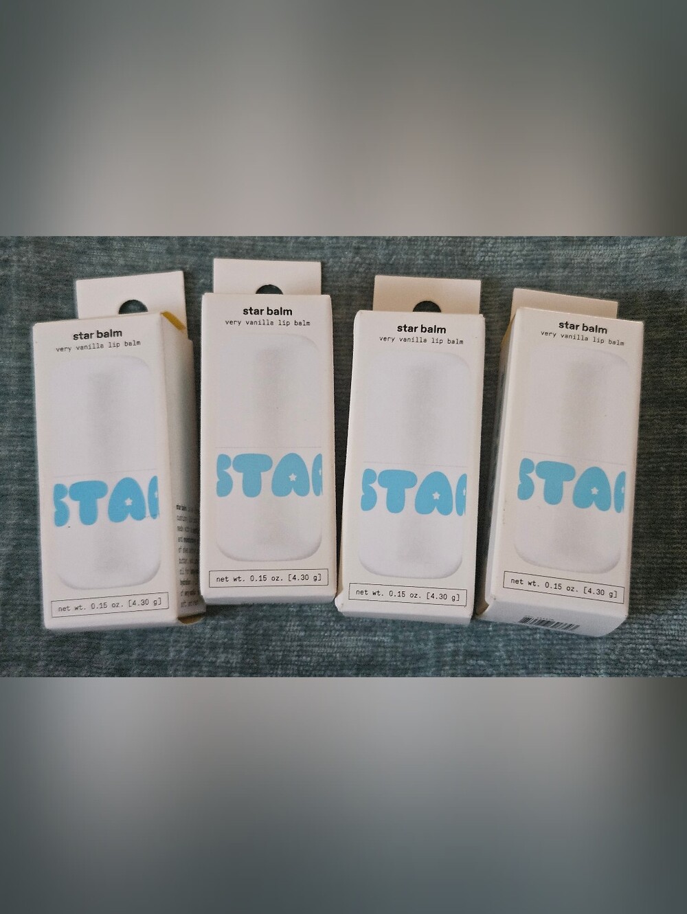 4pk Starface Star Balm Very Vanilla Lip Balm  .15 oz  Long-Lasting Hydration